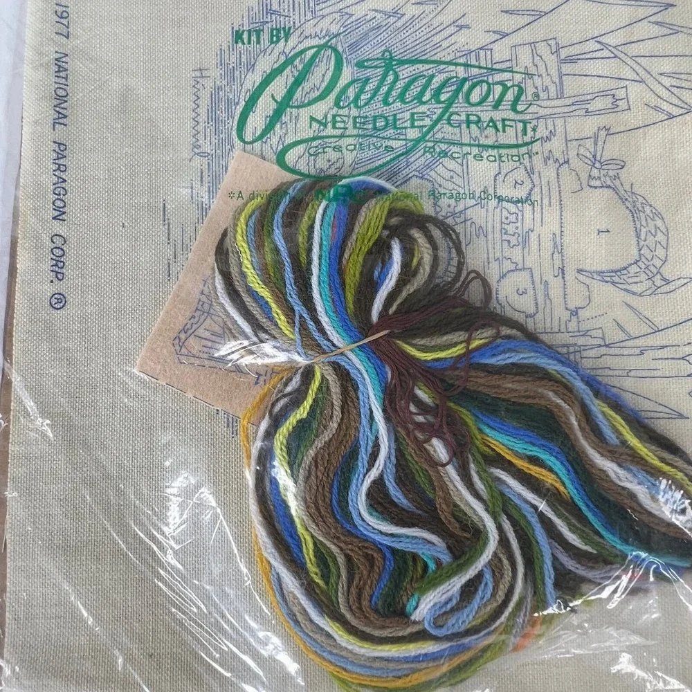 1977 Vintage‎ Paragon Needlecraft Hummel Stitchery Crewel Kit Mother Swan Round